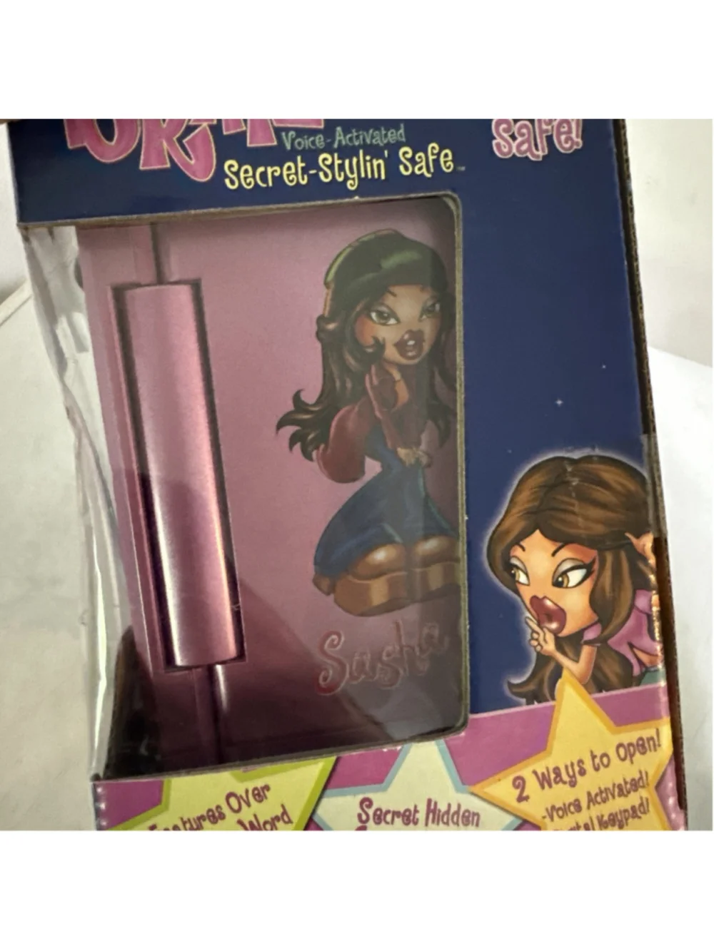 2002 MGA Entertainment Bratz Secret-Stylin Safe Cloe Jade Sasha Fashion Doll New
